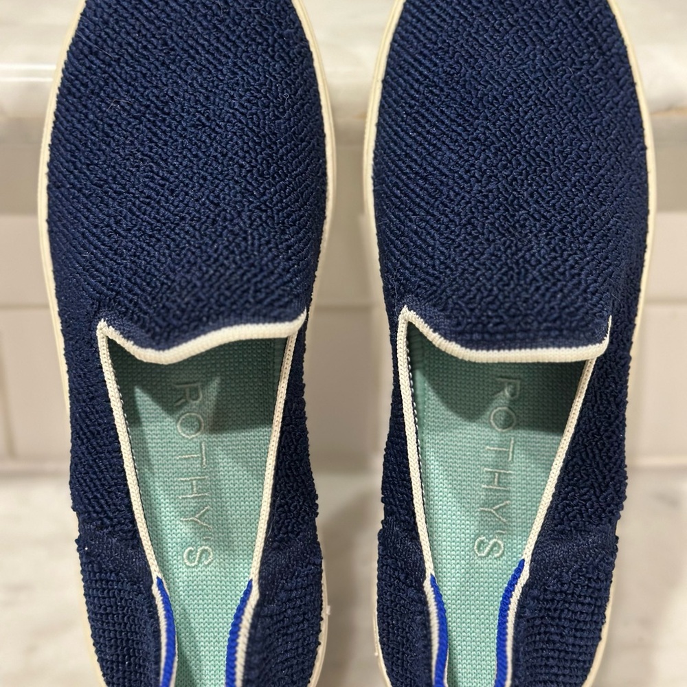 Rothy's sapphire terry The Sneaker